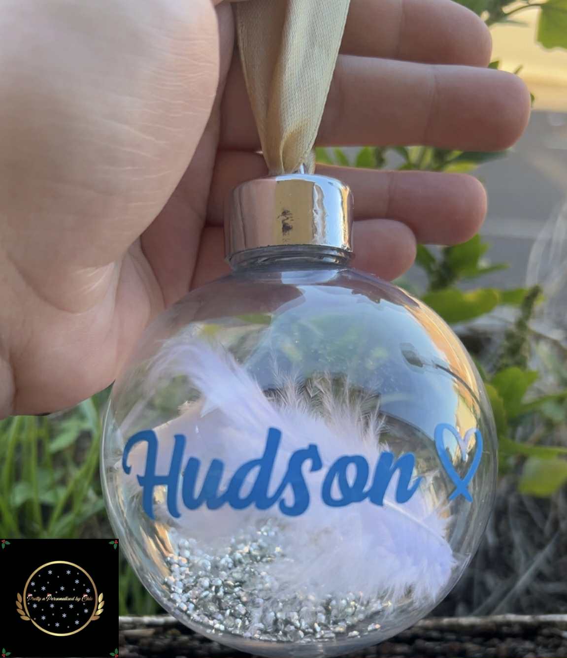 ✨ Angel Feather Memorial Bauble – Personalised Keepsake Ornament ✨