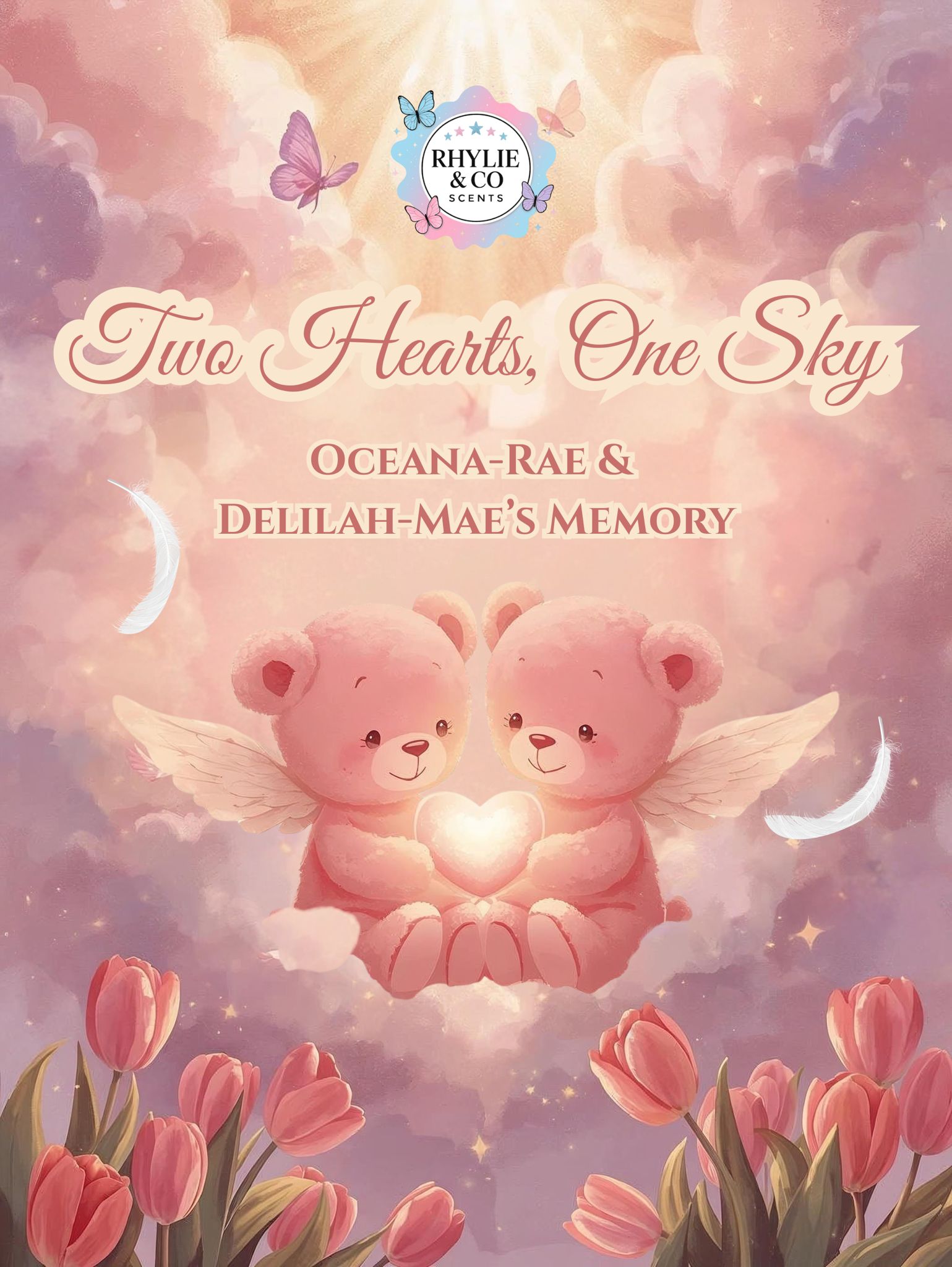Two Hearts, One Sky – In Loving Memory of Oceana-Rae & Delilah-Mae 🌸🩷Strawberry & Kiwi